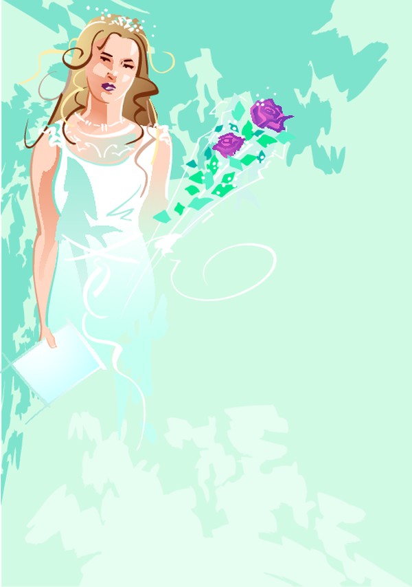 矢量背景素材图片-底纹图 迷人 插画 故事 童话