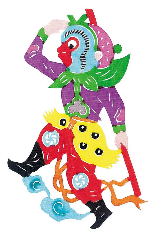 华剪纸图片-中国图片图 金箍棒 孙悟空 猴子,中