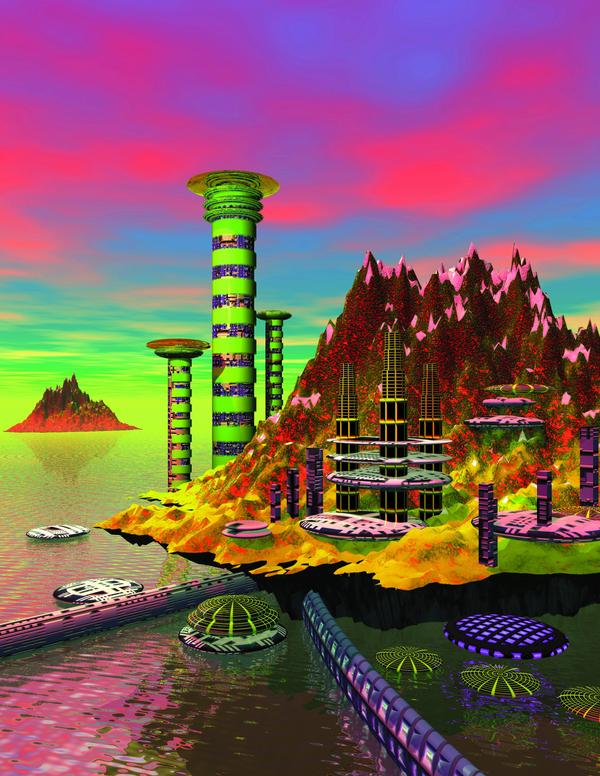 科幻世界图片-科技图 海洋 房屋 海中,科技,科幻