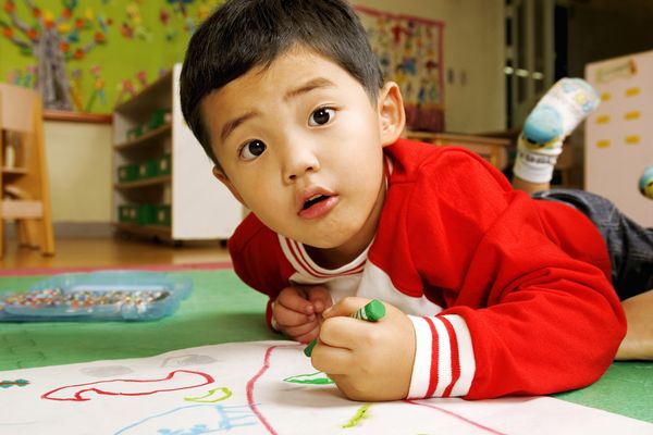 学前教育图片-亲子教育图 画画,亲子教育篇,学