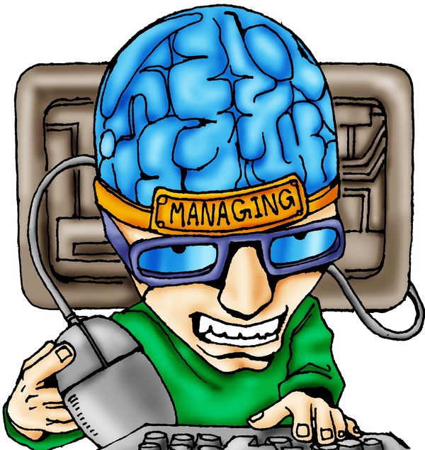 趣味插画图片-标题插画图 黑客 <em>超级 大脑</em> ,标题