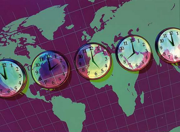抽象商业图片-商业金融图 全球 时间 钟表 地图