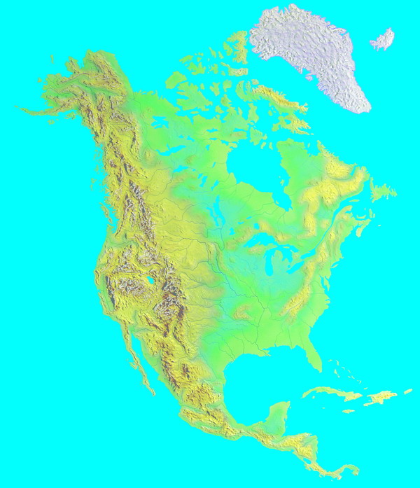 地球剖析图片-科技图 北美洲地形 落基山脉 格