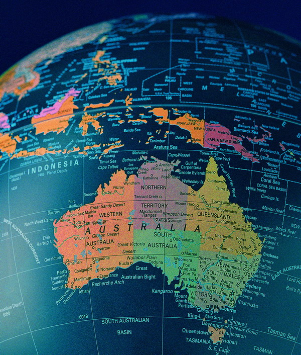 澳大利亚地图 世界地图 经纬线 地球剖析-科技-科技，地球剖析