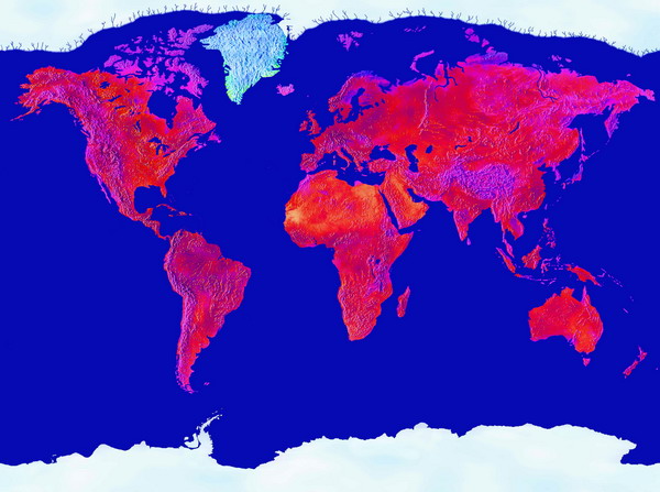 红色 岛屿 两极 大千世界 四大洲 地球剖析图片