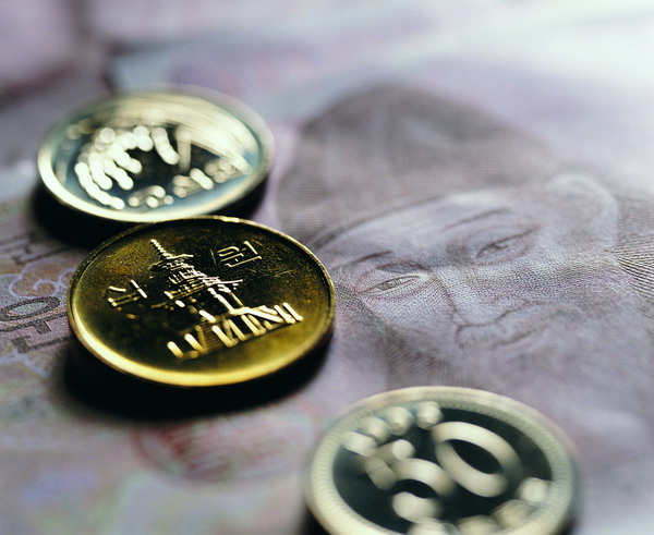 现金流通图片-金融图 韩国 韩币 硬币 韩流 贸易