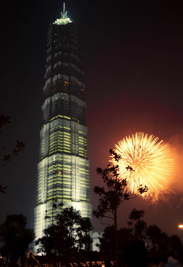 上海城市图片-建筑图 闪烁 金色 灯彩,建筑,