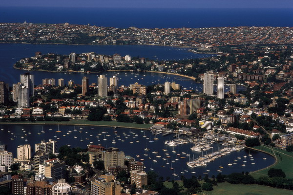澳洲风光图片-世界风光图 俯视 全城 景观,世界