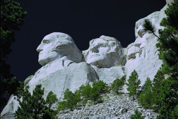 美国风景图片-世界风光图 石像 男性 头像,世界