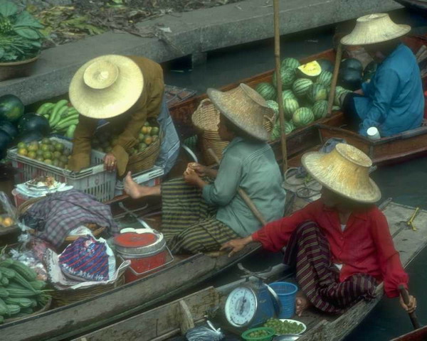 世界各地图片-世界风光图 乡村 妇女 收获 水果