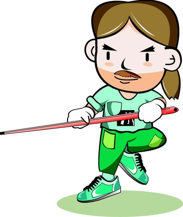 台球图片-卡通人物图 滑稽 武术 独立 搞笑 道具