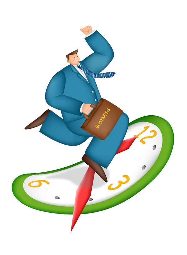 时钟+工作+敬业