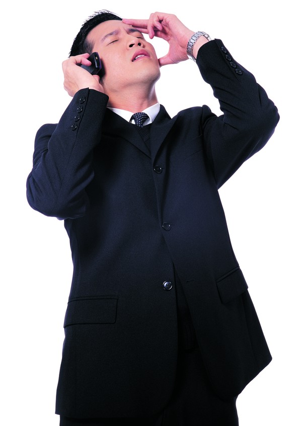 商务白领图片-商业图 仰头 头痛 表情,商业,商务