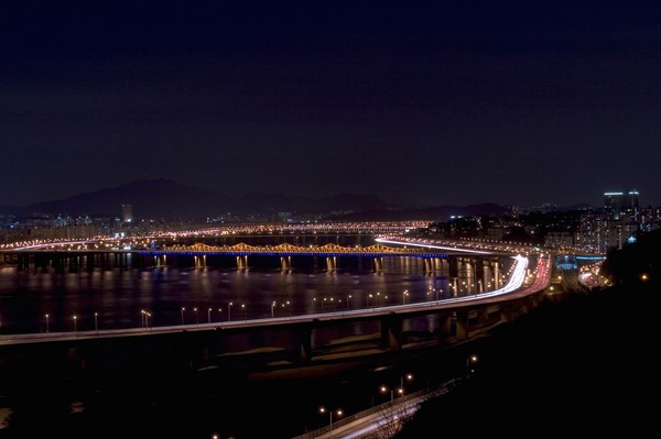 城市夜景图片-风景图 高架桥 立交桥 交通 速度