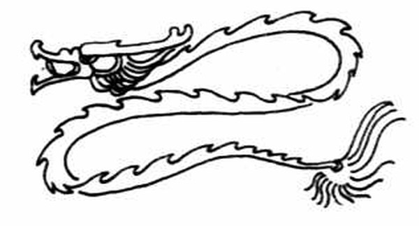 龙纹图片-中国民间艺术图+简洁