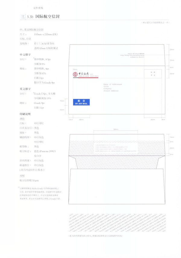 中国银行图片-整套VI矢量素材图 国际 航空信封