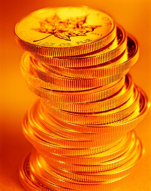 黄金货币图片-商业金融图 硬币 加拿大 树叶,商