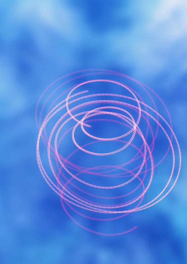 网络资讯图片-科技图 空间 旋转 彩色线条,科技