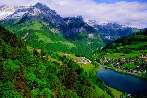 新西兰澳大利亚图片-世界风光图 山谷 湖泊 风