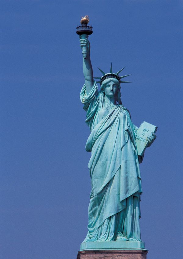 自由女神像+美国的标志
