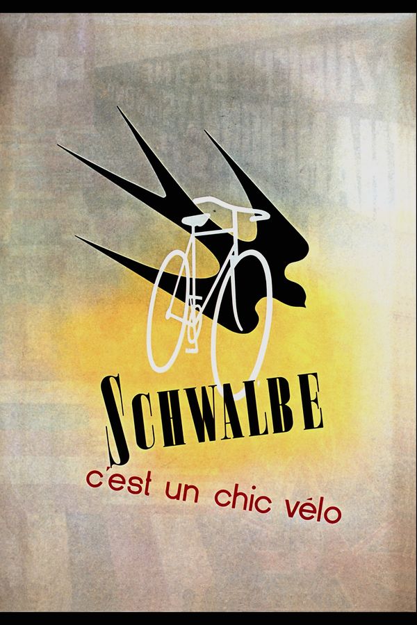 经典自行车广告图片-广告创意图 燕子 飞鸟 英