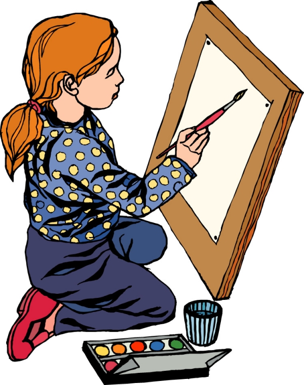 儿童图片-儿童世界图 画画 画板 颜料,儿童世界
