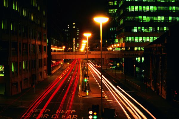 大路朝图片-工业图 宽公路 高路灯 直的,工业,大