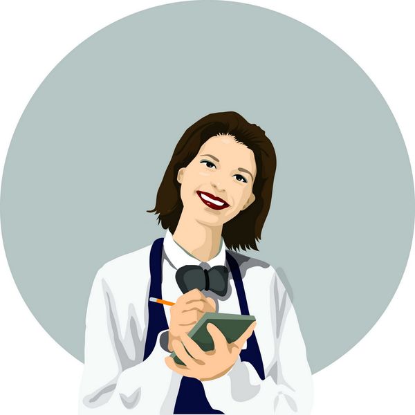 上班一族图片-标题插画图 记录 帐本 蝴蝶结 超