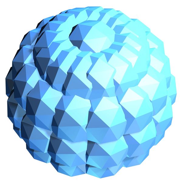3D地球图片-科技图 几何 球形 晶体,科技,3D地