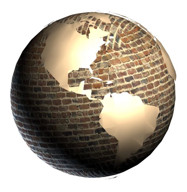 3D地球图片-科技图 西半球 拉美 板块,科技,3D