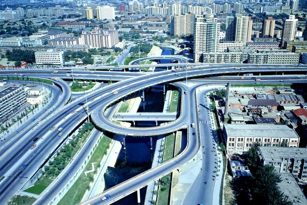 天宁寺立交桥 立交桥 都市 现代,鸟瞰北京图片-